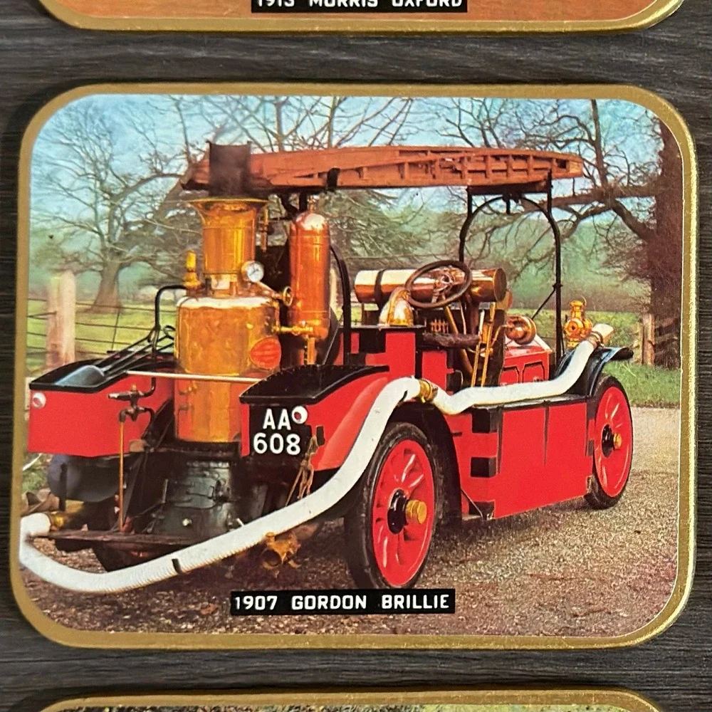 Vintage Jason Coasters Set 6 Antique Classic Cars Cork Back New‎ Zealand 1900s